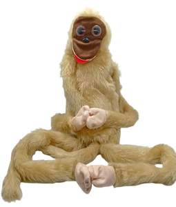 Marioneta de Mono Parlanchín para Ventriloquismo, Marrón Claro, Tela Suave FAR, Muñeco de Ventriloquismo para Niños y Espectáculos, Movimiento Bucal Fácil, Divertido - Product Image 1