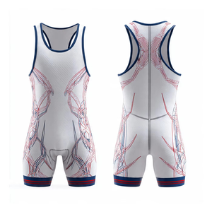 <b>Men</b> Red Black Color Blocked Wrestling <b>Singlet</b> Spandex Polyester Quick Dry Adult Size - Product Image 6