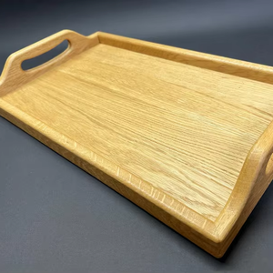 Rectangular Sustainable Polished Wooden Dishwasher Safe <b>Kitchen</b> Food Storage <b>Tray</b> Classic Simple Plain Handmade Decorative - Product Image 1