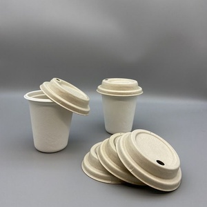 แก้วกาแฟจากเยื่อชานอ้อยแบบหนาพิเศษ พร้อมฝาปิดกันรั่ว สำหรับเครื่องดื่มแบบนำกลับบ้าน ฝาขนาด 80 มม. สำหรับเครื่องดื่มปิกนิกและบริการจัดเลี้ยง 2026 - Product Image 1