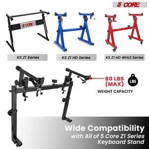 Supporto per Tastiera Regolabile a 2 Livelli Easy Gear, Universale per Pianoforte Digitale Elettrico 54-88 Tasti, Modello D0100X3G3B6 - Product Image 5