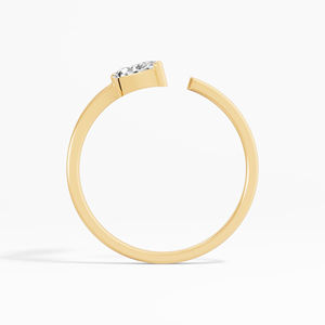 Anillo de Compromiso de Moissanita Estilo Hoja al por Mayor, 0.58 Quilates, Oro Sólido de 10K, 14K, 18K, Chapado en Rodio, Engaste de Púas, B2B - Product Image 5