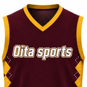 Customized Maroon Gold Volleyball Sleeveless Shirt Team Sportswear Athletic Jersey Top Training Match Uniform Performance - Product Image 6