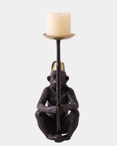เชิงเทียนรูปลิง Flame $ Form ทำจากทองเหลือง ตกแต่งบ้าน ทนทาน ทำจากโลหะ - Product Image 3