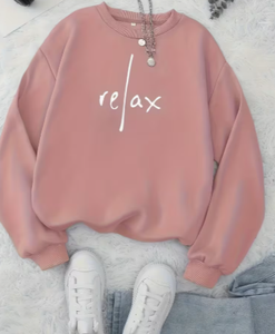 Sudadera con Capucha Hardihood International Vintage para Mujer, Talla Grande, Mezcla de Algodón, Tejida, Bordada en la Parte Delantera, Manga Larga, Cuello Redondo - Product Image 1