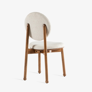 Midcentury Modern Wood <b>Round</b> <b>Dining</b> <b>Table</b> Set with <b>4</b> <b>Chairs</b> Solid Back Design <b>for</b> Home <b>Dining</b> Room Furniture - Product Image 4
