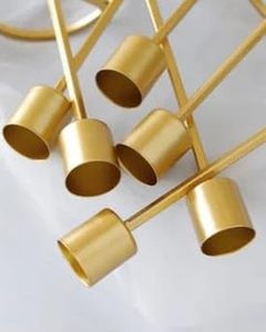 Wholesale Set of 6 Gold Metal Candle Holder Stand for Taper Tealight and Pillar Candles <b>Decorative</b> <b>Table</b> Centrepiece for Events - Product Image 4