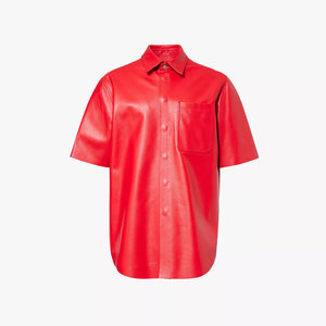 Nouvelle Arrivée : Chemise en Cuir Unie Imperméable pour Homme – Design Unique et Tendance pour l'Hiver - Product Image 1