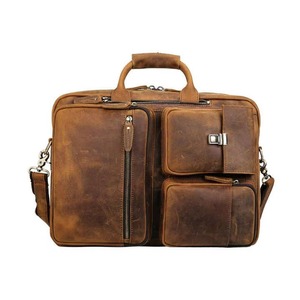 All-Weather <b>Waterproof</b> Leather <b>Backpack</b> Anti-Theft Vintage Laptop Rucksack Genuine Leather Bag LBP-0427 - Product Image 4