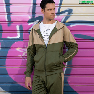 Chándal Deportivo Informal para Hombre con Paneles en Contraste de Dos Tonos, Ropa Deportiva de Forro Polar para Gimnasio, Entrenamiento, Correr, con Capucha - Product Image 5