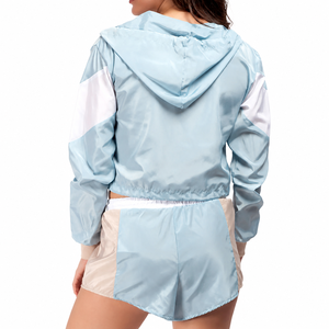 Private Label Lightweight Tracksuit Set Women Full Zip Windbreaker <b>Jacket</b> and Casual Shorts Ladies 2 Piece panel Tracksuit - Product Image 5