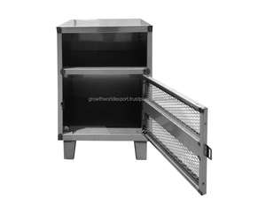 Modern Industrial Metal <b>Storage</b> Cabinet <b>Bedside</b> Table Nightstand Small Cupboard for Bedroom Living Room Furniture - Product Image 4