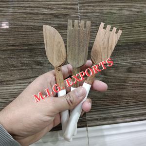 Couverts en bois avec manche en résine ou ensembles de cuillères en bois ou couverts de cuisine en bois ou fourchettes en bois - Product Image 3