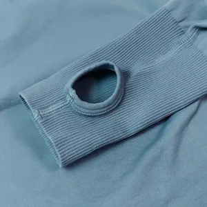 Custom Logo Lightweight Breathable Plus Size Athletic Fitness <b>Yoga</b> Top Long Sleeve Zipped <b>Jacket</b> Women Four-Way Stretch Sports - Product Image 4