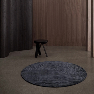 Contemporary Organic Wave Hand Tufted Silk <b>Round</b> Area Rug Luxury Designer Custom Modern <b>Carpet</b> Manufacturer Factory - Product Image 2