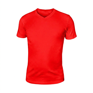 Men's <b>White</b> <b>V</b>-<b>Neck</b> Short Sleeve Polyester/Cotton Jersey <b>T</b>-<b>Shirt</b> Regular Fit Casual Solid Eco-Friendly Quick Dry Anti-Wrinkle - Product Image 3