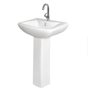 Fournisseur direct d'usine, lavabo sur pied en céramique blanche de qualité supérieure, de qualité supérieure, provenant d'un exportateur indien. - Product Image 1
