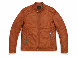 Customizable Handmade Professional Manufacture <b>Men's</b> <b>Leather</b> <b>Jacket</b> for Fall Winter Waterproof Casual Stand Collar - Product Image 4