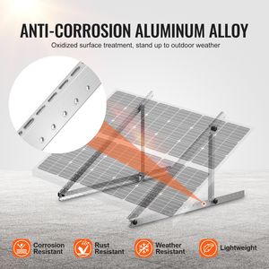 2 Set di Staffe di Montaggio per Pannelli Solari da 45 Pollici, Regolabili 0-90 Gradi per Installazione su Tetto di Pannelli Solari da 100-400W - Product Image 5