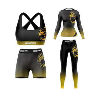 Wholesale Sublimation Printed Mma Rash Guard for Men Men's Short <b>Sleeve</b> Compression Rashguard Bjj with side panels - Product Image 4