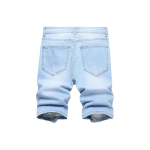 Men Denim Shorts Solid Color <b>Slim</b> Fit Denim Shorts Bottoms with Best Quality Hot Sale Men's Denim Mid Waist Skinny <b>Slim</b> Fit - Product Image 2