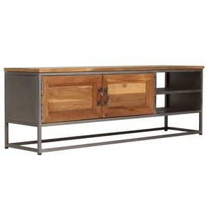 Mueble para TV Mediano de Teca Reciclada y Acero, Ecológico - Product Image 1
