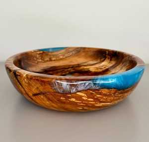 Plato para Ensalada y Tazón para Servir, Hechos a Mano, Ecológicos, Personalizables con Logotipo a Color, Decorativos, de Resina Epoxi Pulida, Estilo Costero, Lavables - Product Image 3