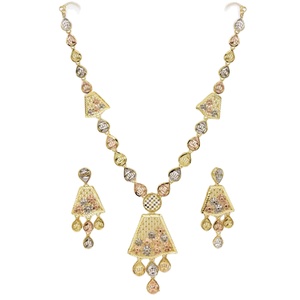Collares Cortos de Cadena de Caja de Latón Chapado en Oro de 3 Tonos para Mujer, Juego de Joyería Multitono para Bodas - Product Image 3