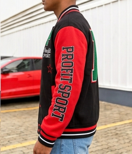 Vestes en laine/cuir de style Letterman personnalisées |   Broderie réversible |   Séchage rapide, coupe-vent, respirant, OEM, marque privée - Product Image 4