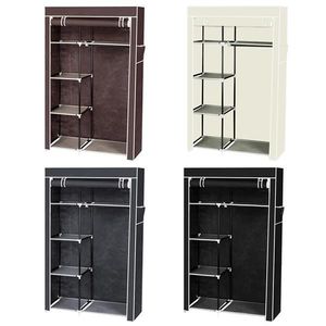Armadio Portatile Pieghevole in Plastica Beige con Ripiani e Cassetti per Scarpe e Borse - Product Image 6