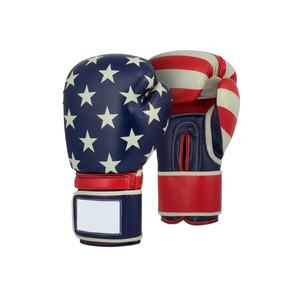 Gants de boxe en cuir PU de qualité professionnelle personnalisables de 14oz et 16oz motif imprimé adapté à l'extérieur pour les arts martiaux en salle de sport - Product Image 1