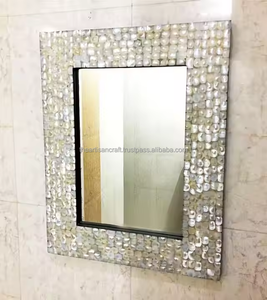 Moderno elegante espejo de madera de nácar atemporal belleza decoración de pared para dormitorio Hotel restaurante decoración del hogar - Product Image 3