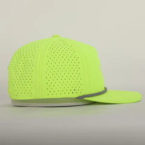 หมวกแก๊ปแบบ Snapback เจาะรูด้วยเลเซอร์ ปรับแต่งได้ 5 แผง  แบบกันน้ำ สำหรับกีฬากอล์ฟ พร้อมเชือก - Product Image 3