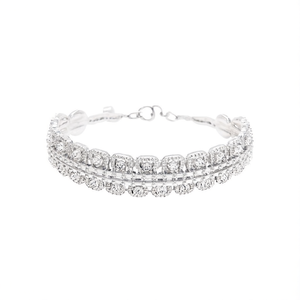 White Stone Embellished Fashion Bracelet - Product Image 1