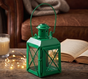 Petite lanterne simple en verre et fer, mini porte-bougie de mariage, lanterne à bougie de couleur verte pour la décoration de la maison et de mariage - Product Image 6