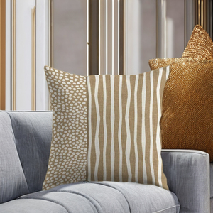 Housse de coussin décorative géométrique imprimée sur mesure de luxe Coussins lavables et résistants aux taches pour la décoration intérieure - Product Image 2