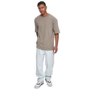 T-shirt Homme Oversize Personnalisé Imprimé sur le Devant, 100% Coton Anti-Plis Respirant, Coupe Épaules Tombantes, Motif Uni de Haute Qualité - Product Image 4