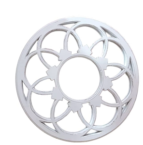 Handcrafted White Wash Mango Wood Mandala Wall <b>Frame</b>, Carved Round Decorative Wall Art for Living Room Bedroom Hallway Home Deco - Product Image 3