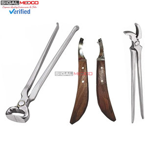 Ensemble professionnel de 4 couteaux de fermeur de sabots incurvés en acier inoxydable de 14 pouces, réutilisables et robustes, pour le soin des sabots de cheval - Product Image 6