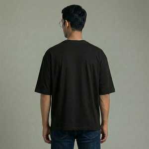 Oversized Cotton Jersey <b>T</b>-<b>Shirt</b> Men | Drop Shoulder Streetwear Tee | Custom Front Logo Blank Digital Print <b>6XL</b> OEM Wholesale - Product Image 3