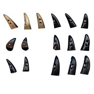 Botones de cuerno de búfalo natural con patrón cuadrado y rectangular, cuentas de base plana para ropa y prendas de vestir, producción directa de fábrica - Product Image 4