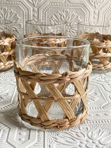 Premium Handwoven Hyacinth Tumbler Holder For Rustic <b>Table</b> Decor And Stylish Home <b>Kitchen</b> Organization - Product Image 6