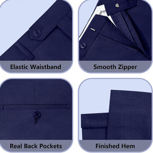 Uniforme de Oficina Corporativo de Tres Piezas para Hombre, Color Azul Marino, Transpirable, con Chaleco y Corbata, para Vestimenta Formal - Product Image 6