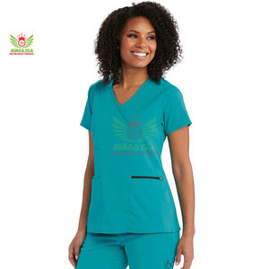 Uniformes Médicos Personalizados con Logotipo para Hospitales, Dentistas, Enfermeras, Uniformes para Salones de Belleza, Spa, Técnicos, Conjuntos de Pantalones y Blusas con Degradado de Color para Mujer - Product Image 1