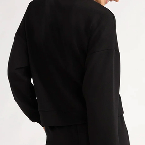 Sudadera de Mujer, Sudadera Corta de Punto, Mangas Caídas, Cómoda, Elegante, a la Moda, de Alta Demanda - Product Image 2