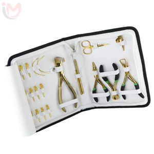 Professional Stainless Steel Micro Link Plier Keratin Bond Cutter 3-Hole Crimping <b>Tool</b> Loop Hook <b>Threading</b> <b>Tool</b> Styling Comb - Product Image 1