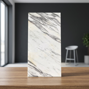 Viola Statuario, Gran Oferta, Azulejos de Porcelana de 80x160cm, Azulejos Brillantes para Piso y Pared, Baño, Cocina, Formato Grande, Duraderos, Resistentes a los Ácidos - Product Image 3