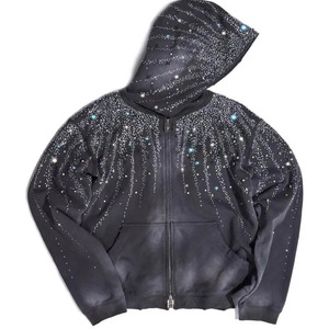 <b>Rhinestone</b> <b>Hoodies</b> Fashion Wear Adult Size Latest Design Cotton Blended <b>Hoodies</b> In Wholesale Price <b>Rhinestone</b> <b>Hoodies</b> - Product Image 1