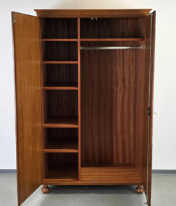 Armoire de rangement en bois massif de manguier, style double porte, finition antique naturelle, pour la maison, le salon, la chambre à coucher - Product Image 5