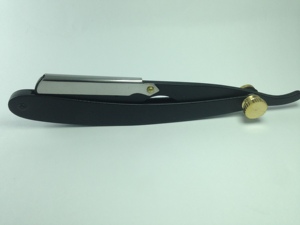 Professional Barber Straight Edge Shaving <b>Razor</b> Matte Black German Stainless Steel Hair Shaving <b>Razors</b> - Product Image 3